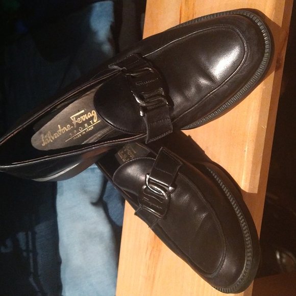 Salvatore Ferragamo Shoes - Black Ferragamo Loafers Excellent Condition size 6 to 7?